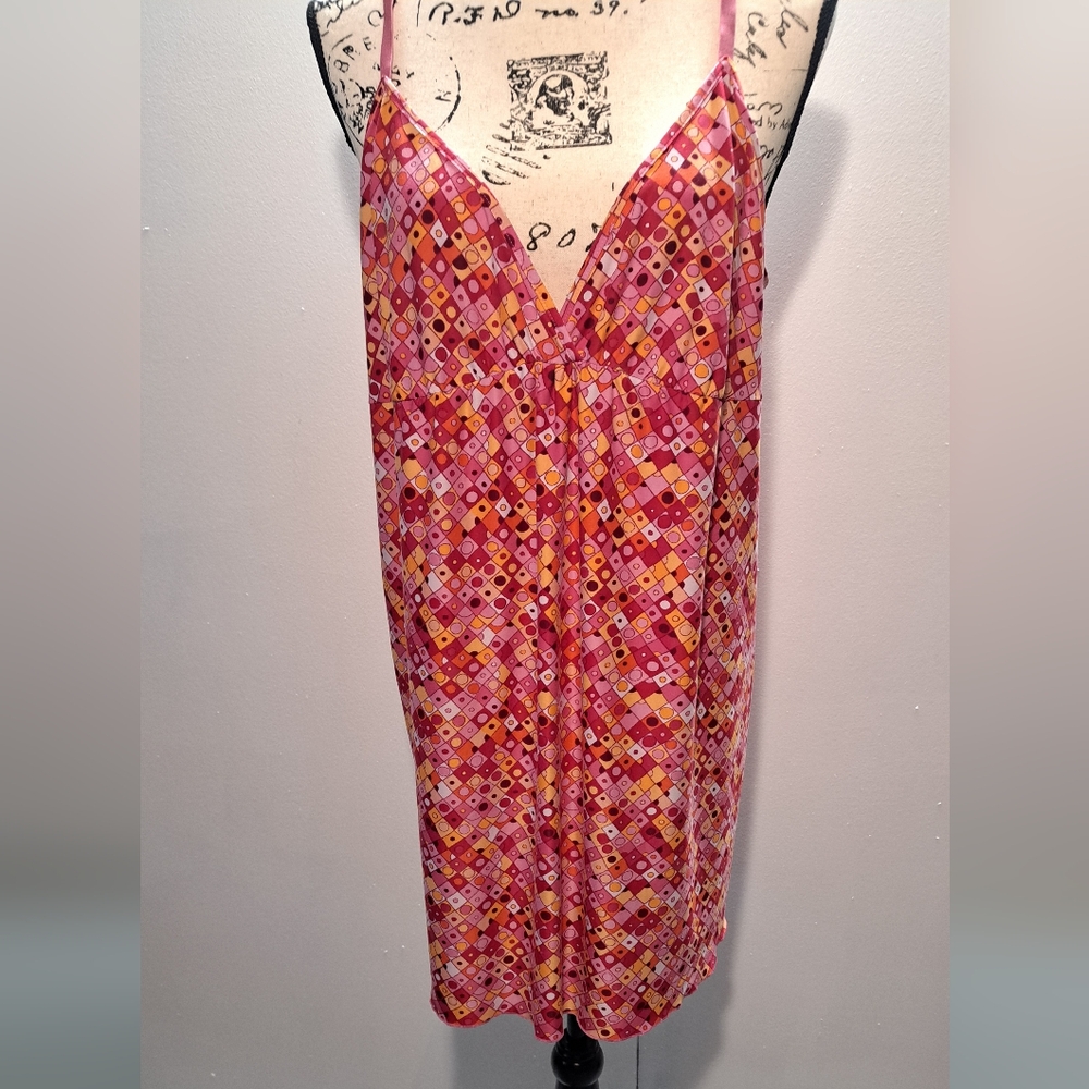 💓💕Vintage 90s retro print slip dress